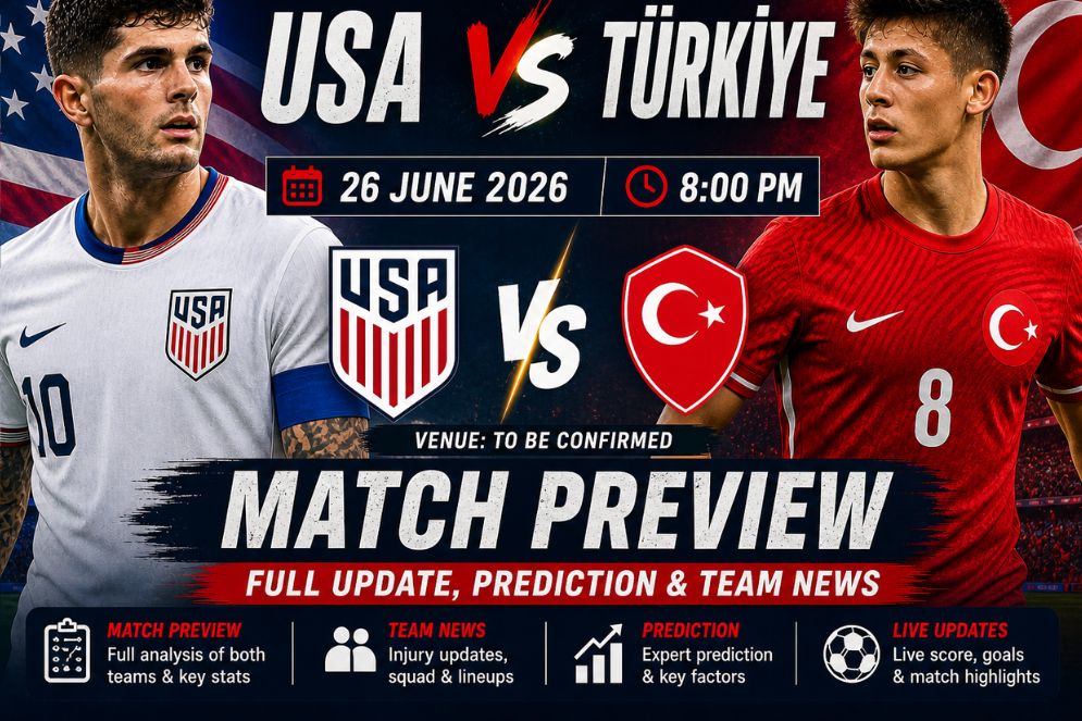 USA vs Türkiye 26 June 2026 Match Preview: Full Update, Prediction & Team News