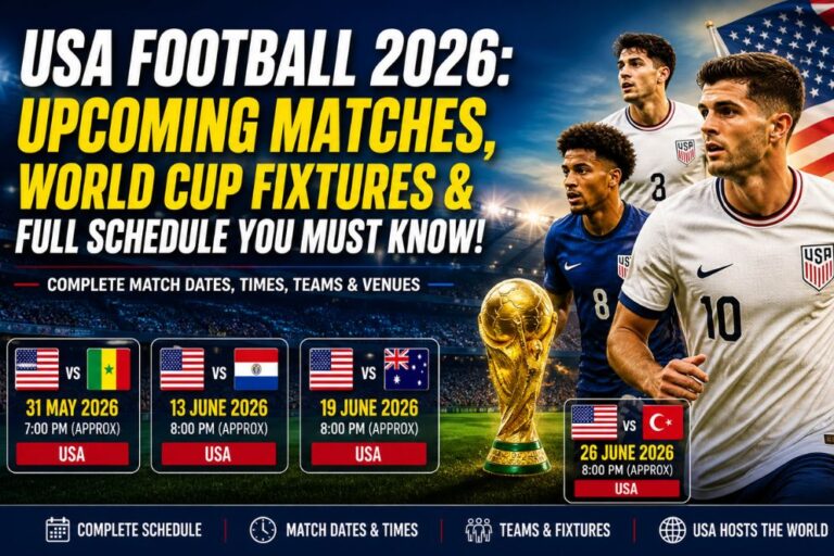 USA Football 2026: Upcoming Matches, World Cup Fixtures & Full Schedule You Must Know